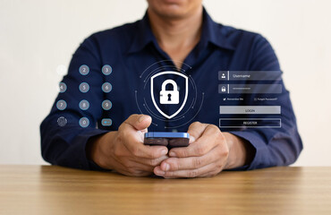 Social media login with smartphone to online bank accounts