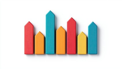 Digital profit and loss comparison graph, with clear bars showing gains and losses over different time periods