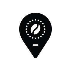 Black solid icon for location