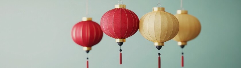 Obraz premium Vibrant Lanterns Hanging in City Streets for Diwali