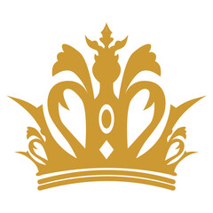 Gold crown vector icon
