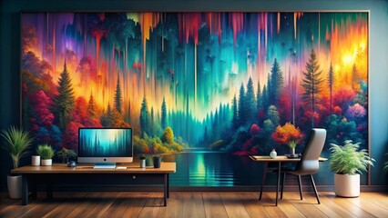 Obraz premium High-resolution digital wallpaper featuring serene landscapes and calming themes.
