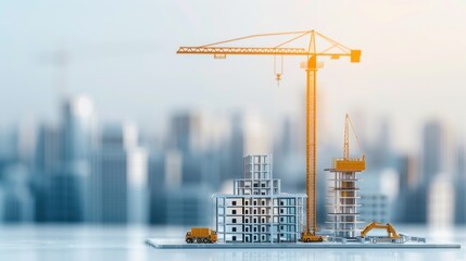 Future-Focused Sustainable Construction: Innovations in High-Rise Office Building Design with Copy Space and Silhouette Backdrop