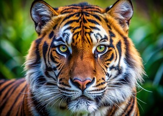 Obraz premium Majestic Tiger Head Close-Up - Nature's Power and Beauty Captured in Stunning Detail