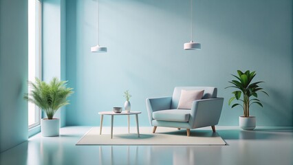 Fototapeta premium Simple 3D rendering with clean lines.