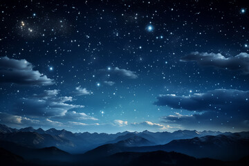 Fototapeta premium Stars in the Sky. Night landscape. Galaxy night landscape