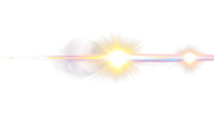 lense flare on black background