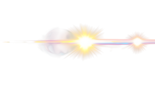 lense flare on black background