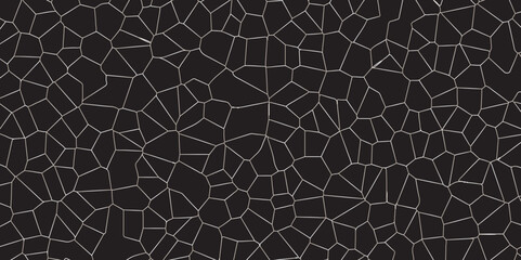 Obraz premium Abstract black broken stained glass background design with white line. geometric polygonal background with different figures. low poly crystal mosaic background. triangle background pattern shape.