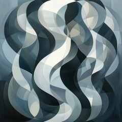 Abstract Blue and White