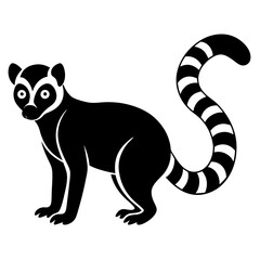  Lemur silhouette vector illustration
