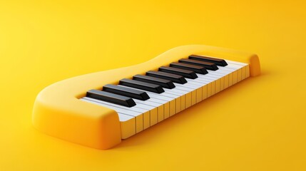 Fototapeta premium Yellow Piano Keys