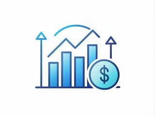 Minimalist Duotone Icon of Return on Investment for Modern Business Concepts in Financial Growth