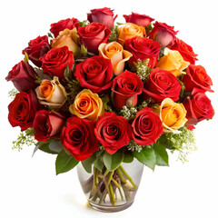 Fototapeta premium A stunning arrangement of colorful red roses