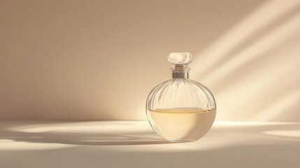 Elegant Perfume Bottle with Soft Light Background