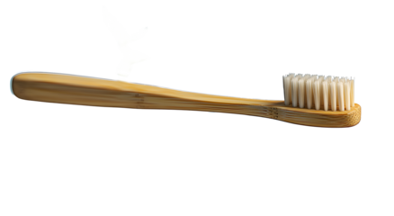 Natural bamboo toothbrush design element