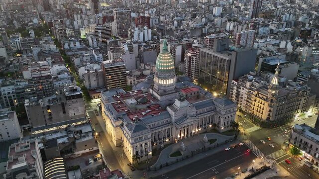 Aerial Fwd Side Approach Argentine National Congress 1
