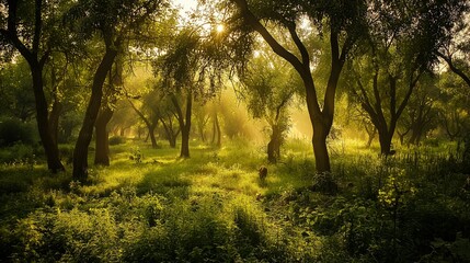 Obraz premium Serene Afghan Forest from Years Ago