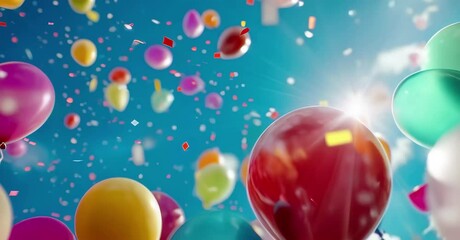 Colorful balloons flying in the sky during a balloon release event, event, celebration, festival, up, flying, colorful, party, decoration