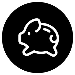 Editable piggy bank vector icon. Part of a big icon set family.  Finance, business, investment, accounting. Perfect for web and app interfaces, presentations, infographics, etc