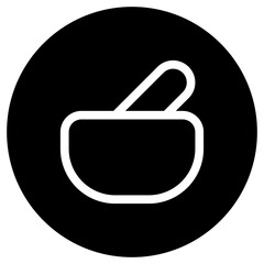 Editable mortar and pestle, parmacy vector icon. Part of a big icon set family. Perfect for web and app interfaces, presentations, infographics, etc