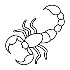  Scorpion line art vector illustration 