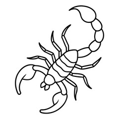  Scorpion line art vector illustration 