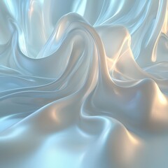 Obraz premium Smooth White Silk Drape