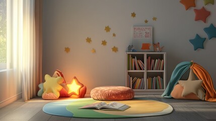 Cozy and Bright Children's Playroom Decor