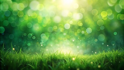 Obraz premium Enchanted Meadow with Sunlit Bokeh and Glowing Grass