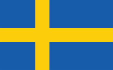 Nationall flag of Sweden. Vector illustration 