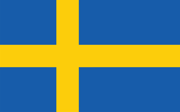 Nationall flag of Sweden. Vector illustration
