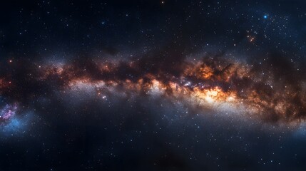 Fototapeta premium Milky Way Galaxy with Stars and Nebulae