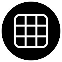 Fototapeta premium Editable 3x3 grid vector icon. Part of a big icon set family. Perfect for web and app interfaces, presentations, infographics, etc