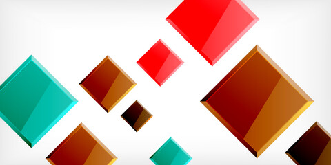 Shiny glossy metallic or plastic square design background. Vector Illustration For Wallpaper, Banner, Background, Card, Book Illustration, landing page