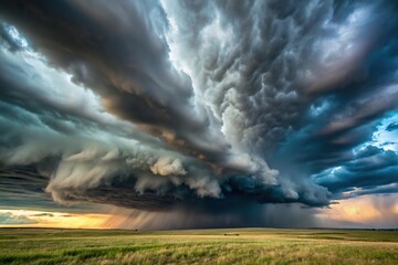 ominous storm approaching in the distance