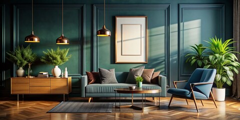 Modern Dark Mockup Frame Set for Interior Design Inspiration