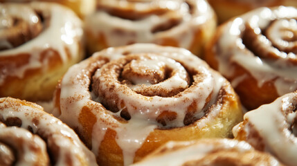 Fresh crispy homemade Cinnamon rolls.