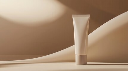 Minimalist Tube of Cream on Soft Background