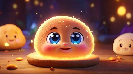 Rye bread Cute 3D character luminous eyeliner