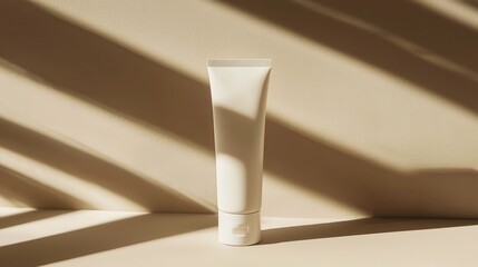 Minimalist Beauty Cream on Neutral Background