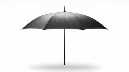 black umbrella isolated on white