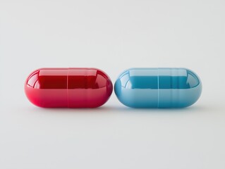 Pill capsule isolated on a white background