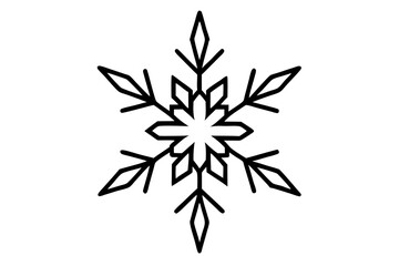 Snowflake | isolated vector silhouette illustration on white background