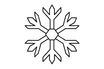 Snowflake | isolated vector silhouette illustration on white background