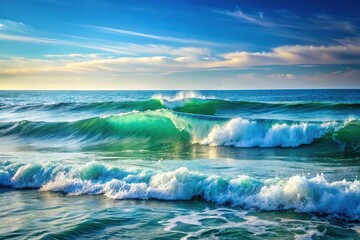 Sea waves in the ocean for the background Long Shot