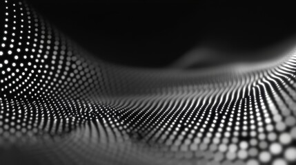 Abstract alignment of identical dots, showcasing precision and uniformity, creating a visually striking pattern across the canvas.