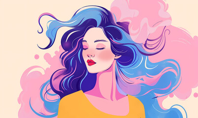 woman with long hair