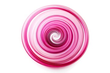Silhouette abstract pink spiral on white background
