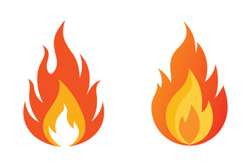 fire flames set vector art